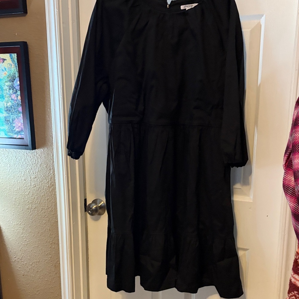 Chico's Elegant Black Midi Dress